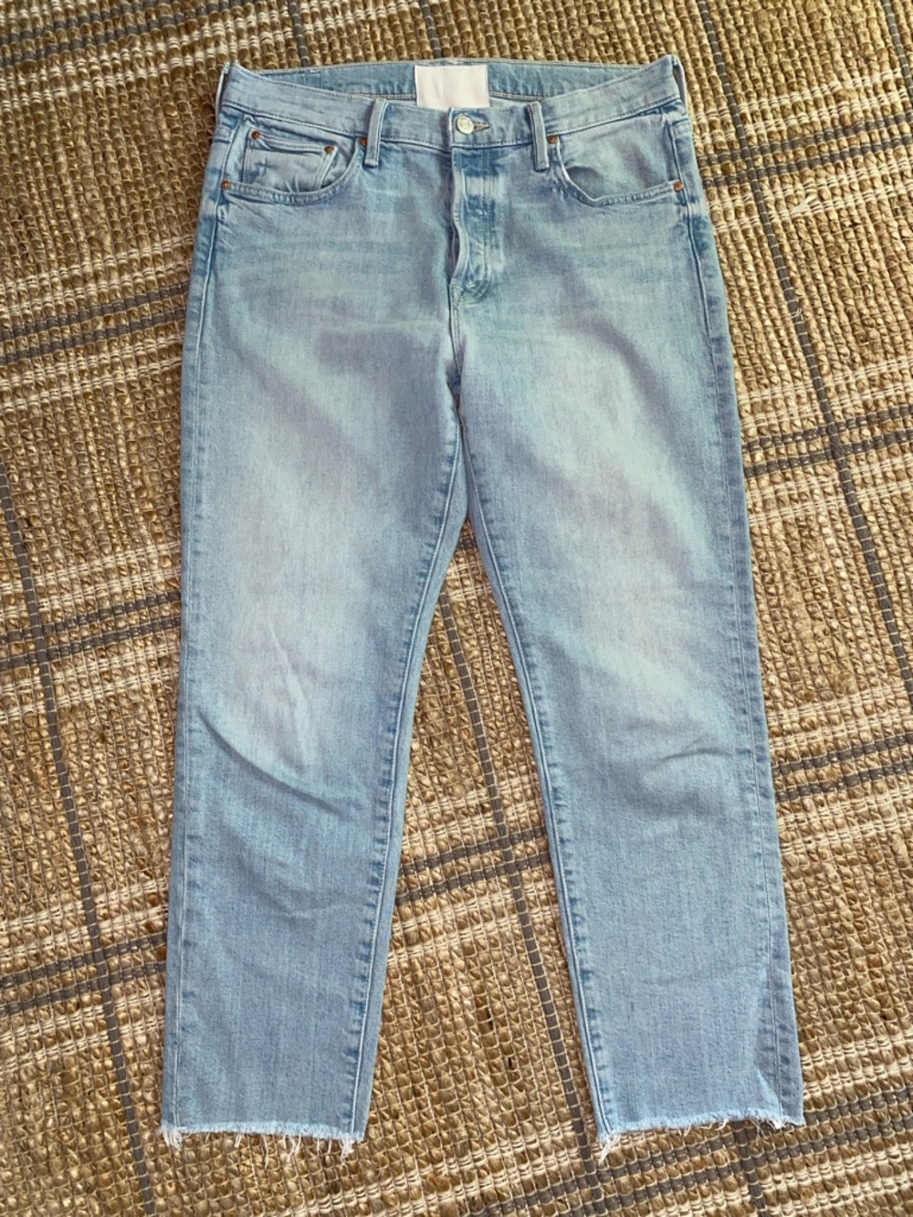 MOTHER SUPERIOR Scrapper Cuff Ankle Fray Button Fly Jeans Lonely Hearts Club 29”